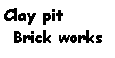 Text Box: Clay pitBrick works