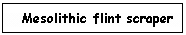 Text Box: Mesolithic flint scraper