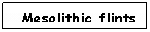 Text Box: Mesolithic flints